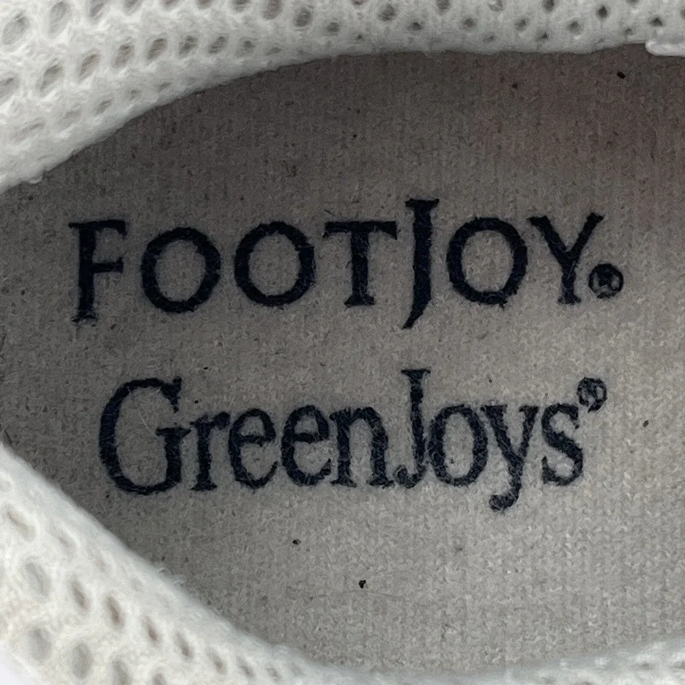 FootJoy GreenJoys Golf Shoes Womens 8.5 M Softspikes White Green Cleats Sneakers